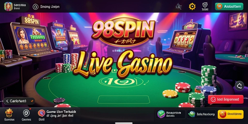 Screenshot gameplay 98SPIN menampilkan dealer langsung yang profesional.