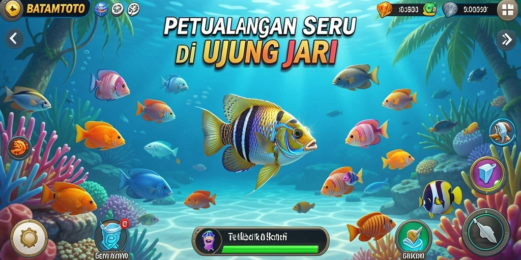 Tampilan gameplay seru dari BATAMTOTO dengan aksi menembak ikan.