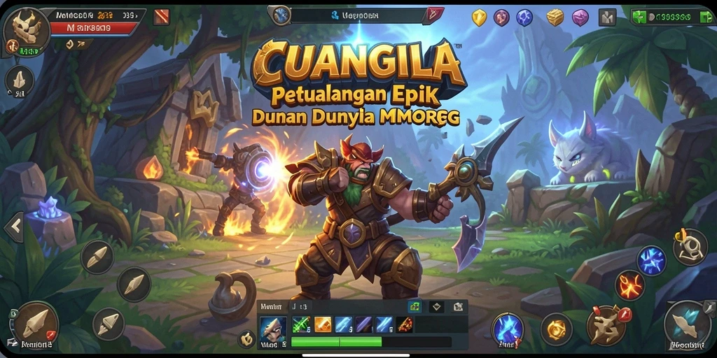 Cuplikan gameplay CUANGILA yang menunjukkan pertempuran seru di dunia MMORPG.