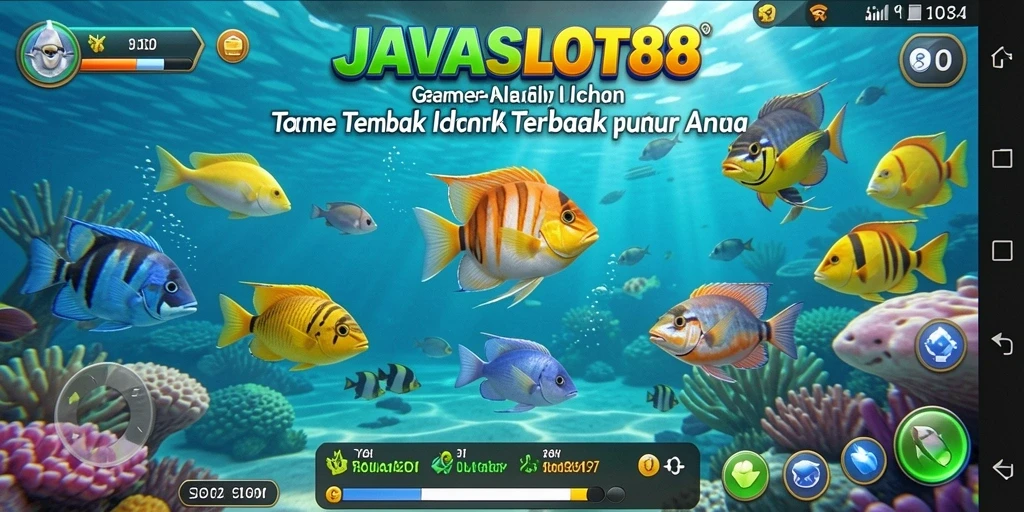Screenshot JAVASLOT88 menampilkan gameplay seru Tembak Ikan.