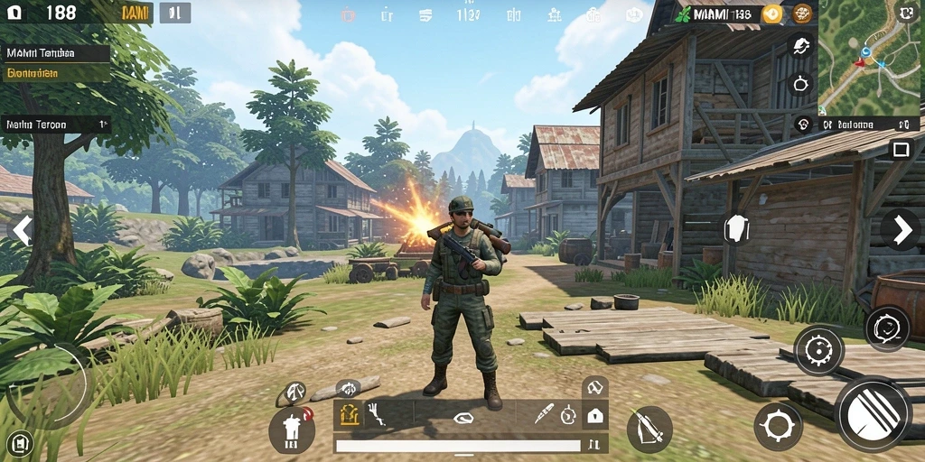 Gameplay MAMI188 menampilkan eksplorasi dunia terbuka yang memukau.