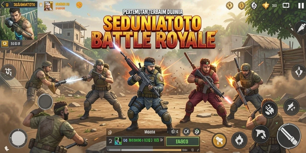 Gameplay seru SEDUNIATOTO dalam aksi Battle Royale.
