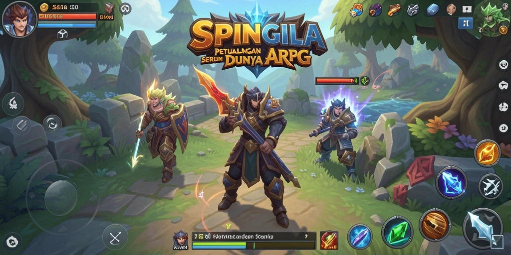 Gameplay ARPG yang seru dan mendebarkan di SPINGILA.
